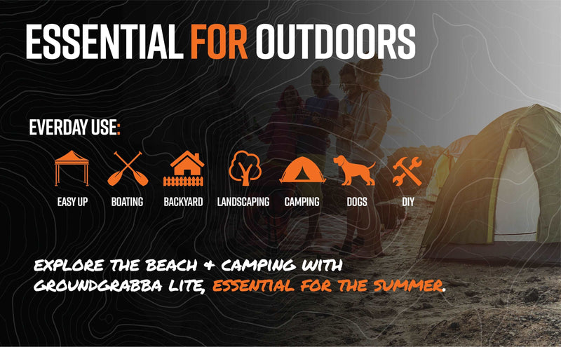 Load image into Gallery viewer, GroundGrabba Lite 12 Pack Camping Kit with Spring Ropes

