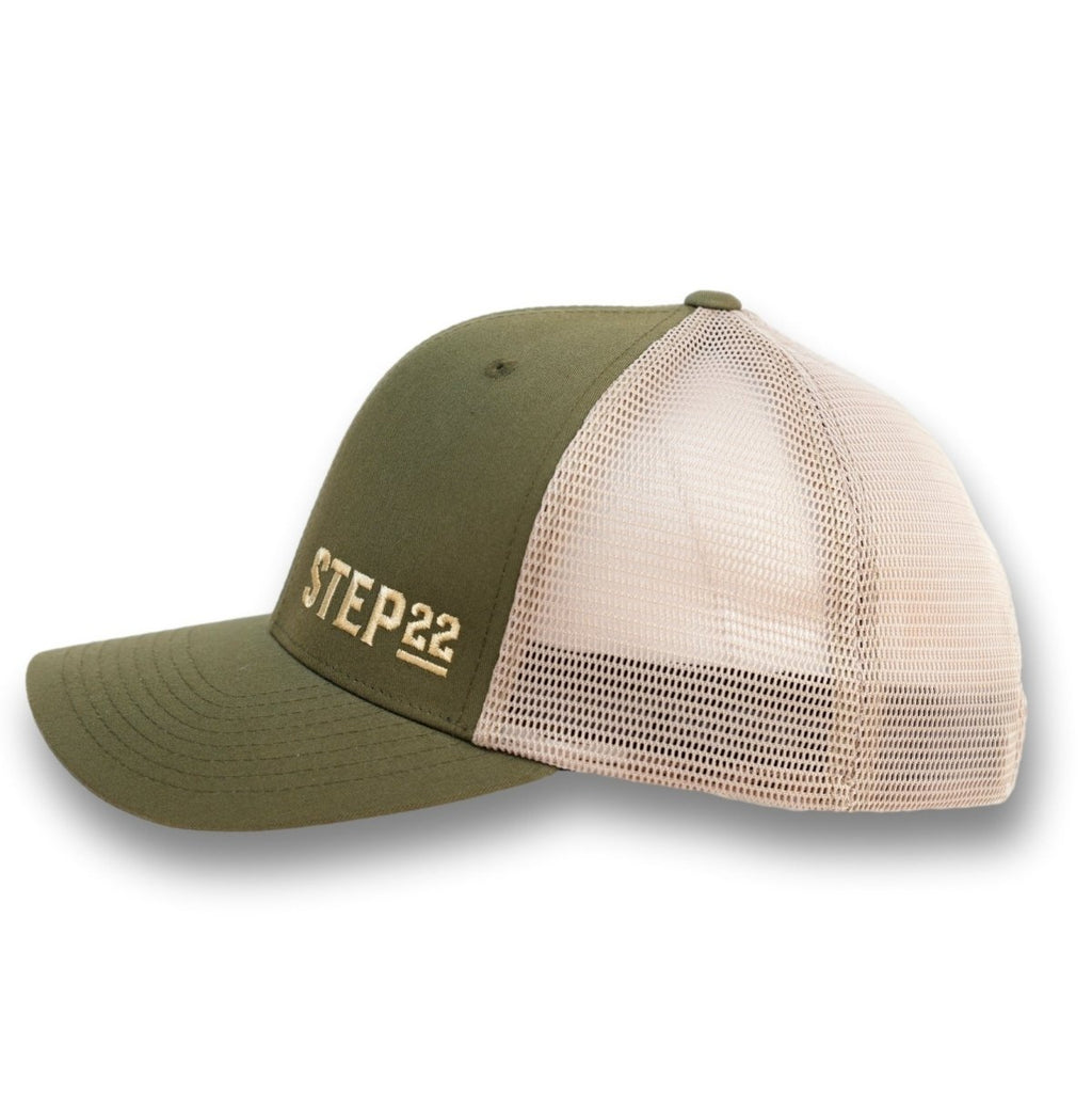 STEP 22 Mesh Hat Olive / Khaki - Trail and Timber Co