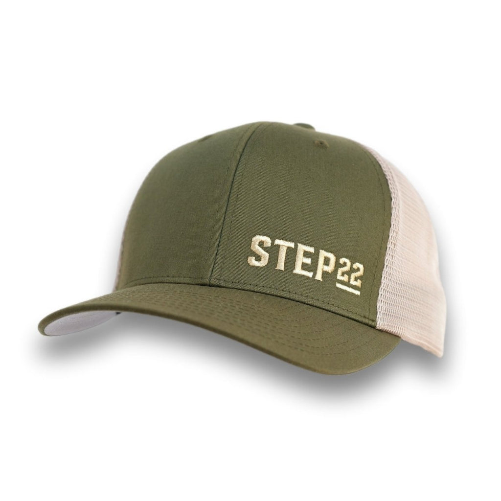 STEP 22 Mesh Hat Olive / Khaki - Trail and Timber Co