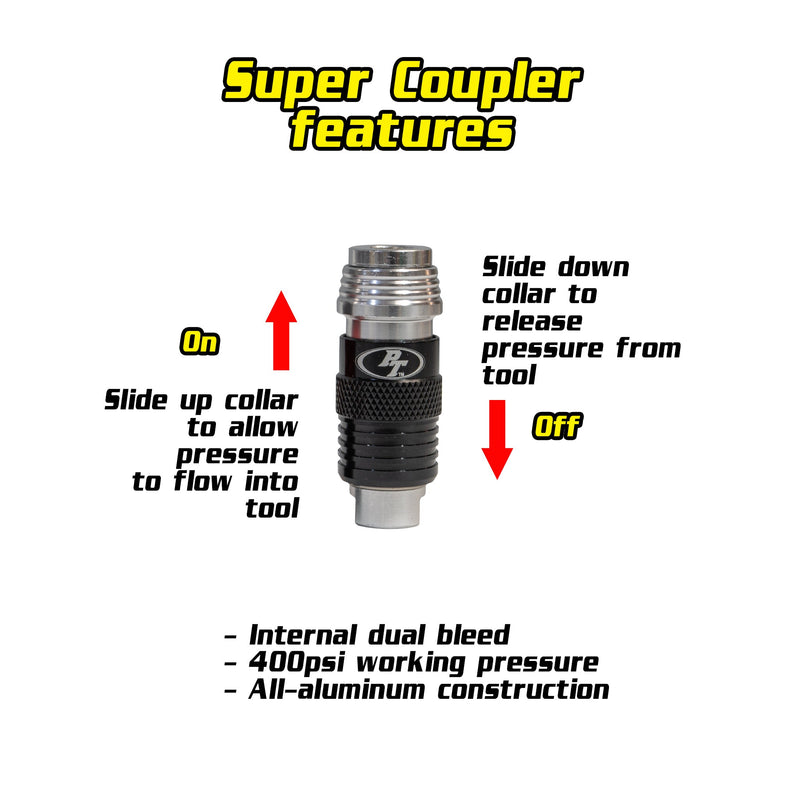 Load image into Gallery viewer, Universal Safety Super Coupler for 1/4 NPT Air Hose Power Tank
