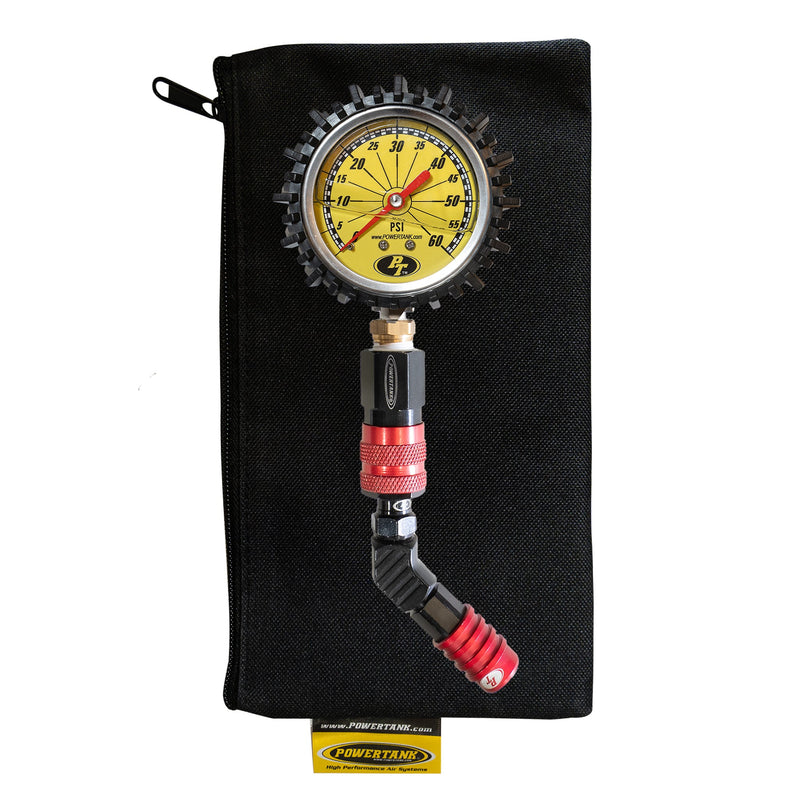 Load image into Gallery viewer, 60A TPG RED - 60 psi Liquid Analog Modular Tire Pressure Gauge
