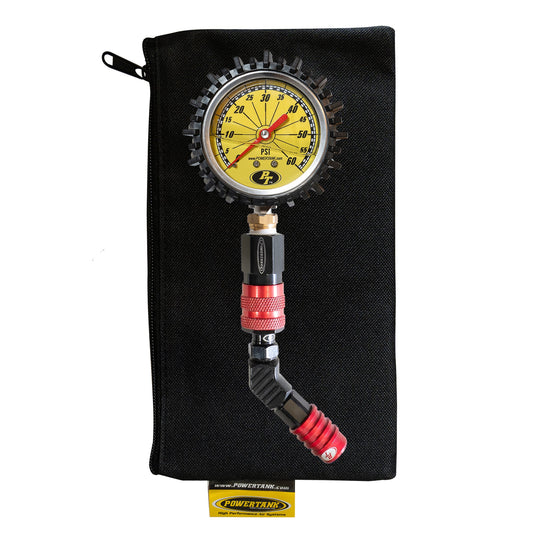 60A TPG RED - 60 psi Liquid Analog Modular Tire Pressure Gauge