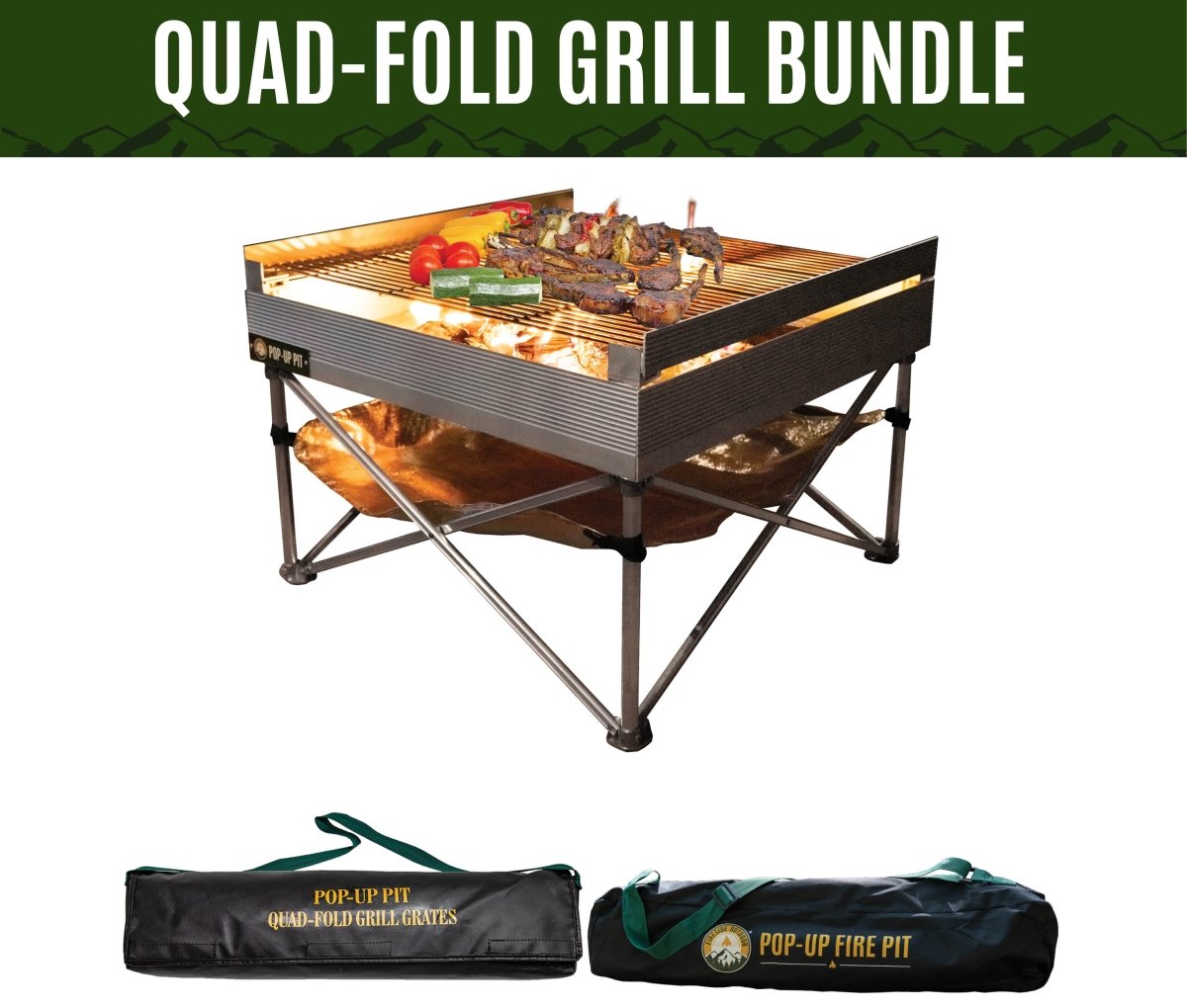 Outdoor Quad - Fold Grill Bundle - Trail and Timber Co