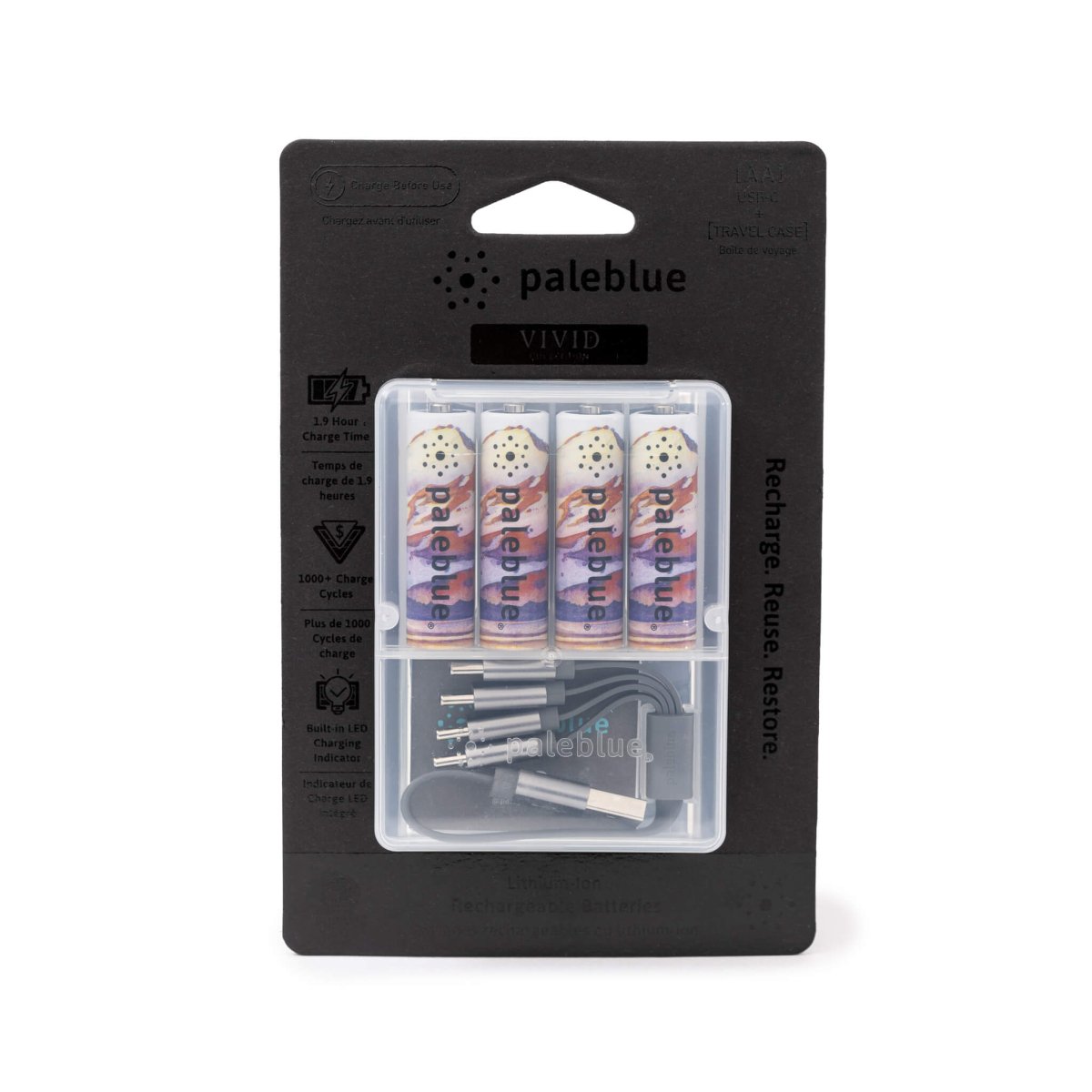 VIVID Footprints on Katmai AA USB Rechargeable Lithium Batteries - Trail and Timber Co