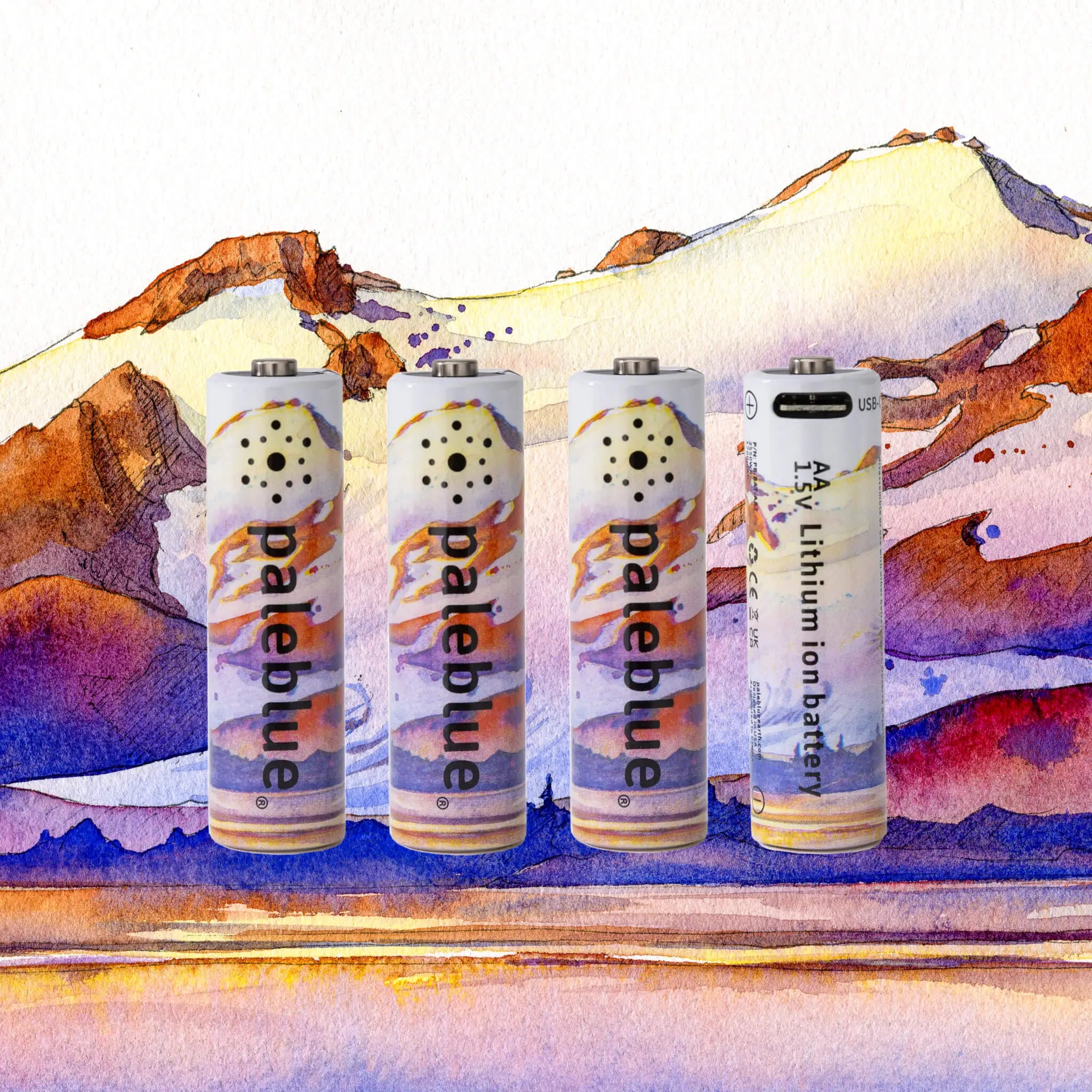 VIVID Footprints on Katmai AA USB Rechargeable Lithium Batteries - Trail and Timber Co