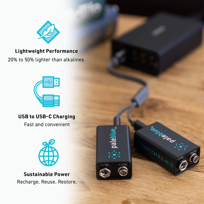 Load image into Gallery viewer, 9V USB-C Rechargeable Batteries
