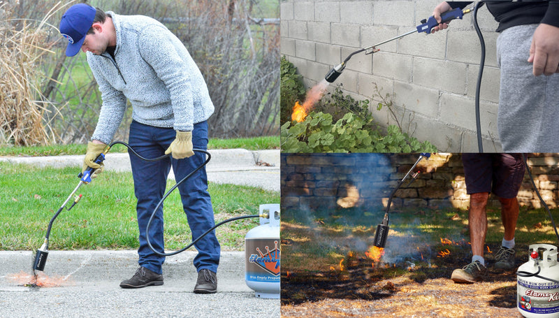 Load image into Gallery viewer, Flame King Auto Ignition Heavy Duty Propane Torch Weed Burner 340,000 BTU with Blast Trigger
