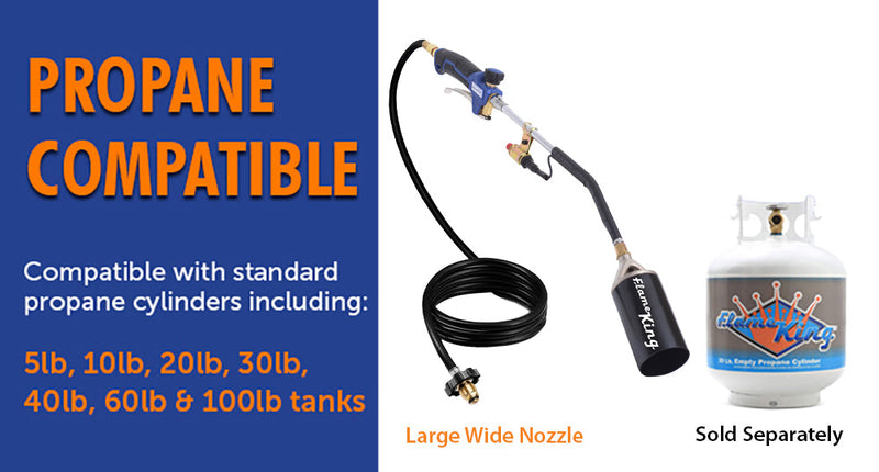 Load image into Gallery viewer, Flame King Auto Ignition Heavy Duty Propane Torch Weed Burner 340,000 BTU with Blast Trigger

