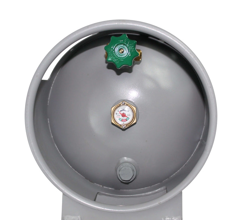 Load image into Gallery viewer, Flame King 100lb Empty Horizontal &amp; Vertical Propane Cylinder with POL &amp; Wheels
