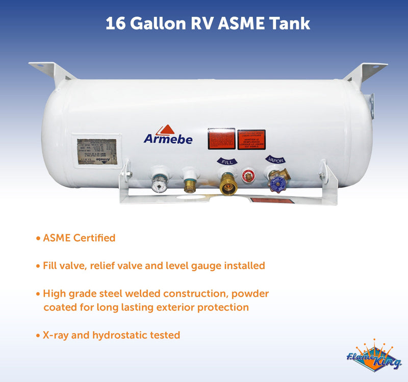 Load image into Gallery viewer, Flame King 16 Gal ASME RV Trailer Propane Cylinder Tank
