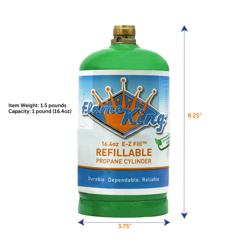 Load image into Gallery viewer, Flame King 2 pack Eco Friendly Sustainable 1lb Refillable Propane Tank LP Cylinder

