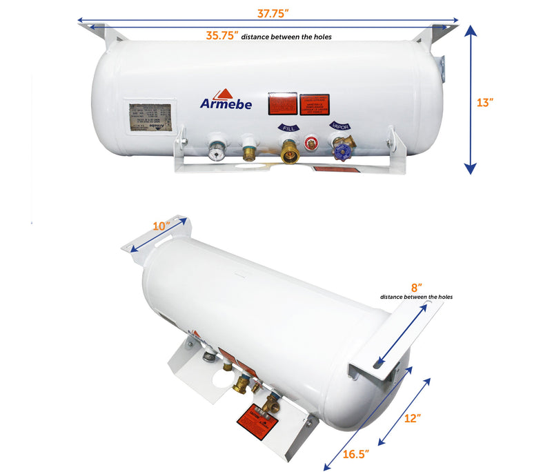 Load image into Gallery viewer, Flame King 16 Gal ASME RV Trailer Propane Cylinder Tank
