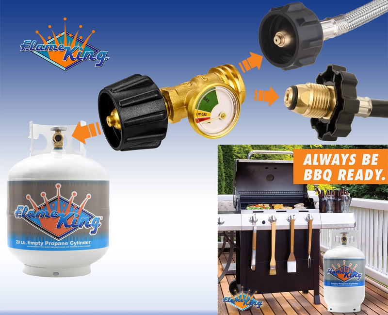 Load image into Gallery viewer, Flame King Propane Gas Level Indicator Check Gauge Meter For Propane Tanks Cylinders
