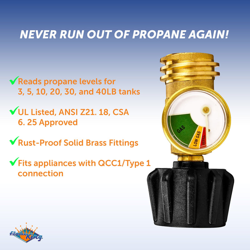 Load image into Gallery viewer, Flame King Propane Gas Level Indicator Check Gauge Meter For Propane Tanks Cylinders
