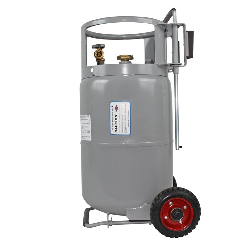 Load image into Gallery viewer, Flame King 30lb Horizontal &amp; Vertical Propane Cylinder Gauge OPD &amp; Wheels
