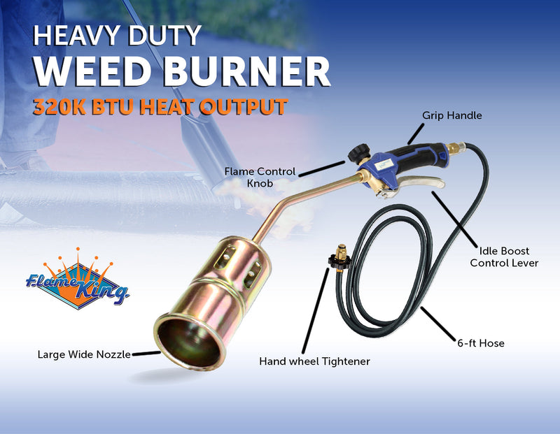 Load image into Gallery viewer, Flame King Propane Torch Weed Burner with Blast Trigger 320,000 BTU
