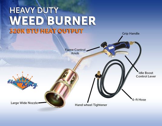 Flame King Propane Torch Weed Burner with Blast Trigger 320,000 BTU