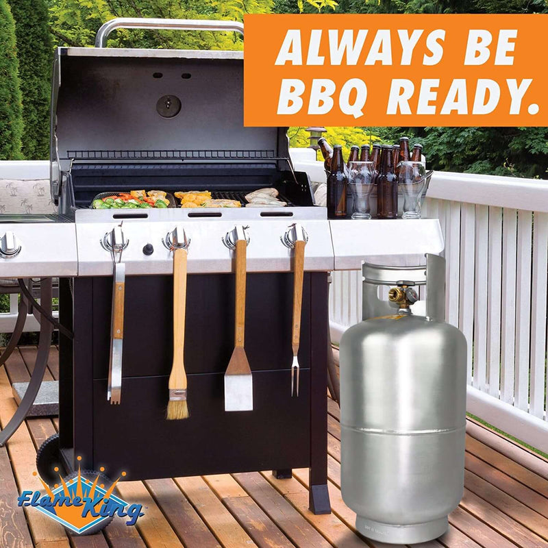 Load image into Gallery viewer, Flame King Lightweight 30lb Aluminum Propane Tank Cylinder Gauge and OPD Valve
