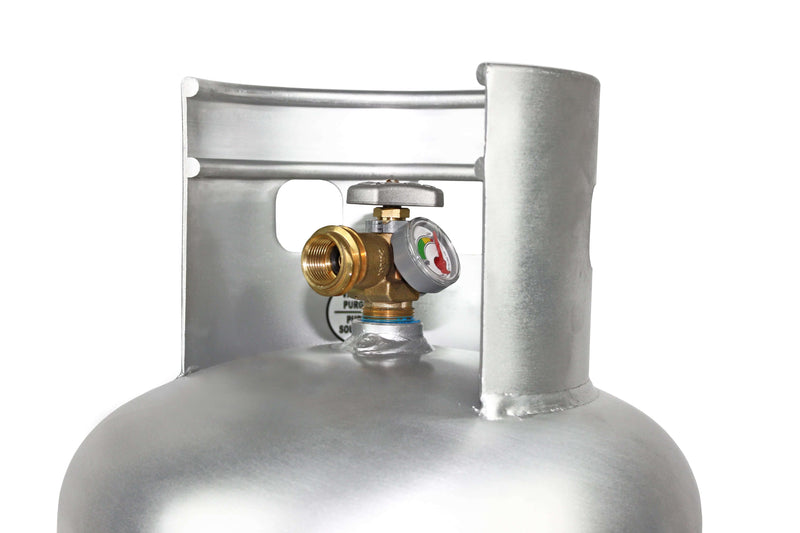 Load image into Gallery viewer, Flame King Lightweight 30lb Aluminum Propane Tank Cylinder Gauge and OPD Valve
