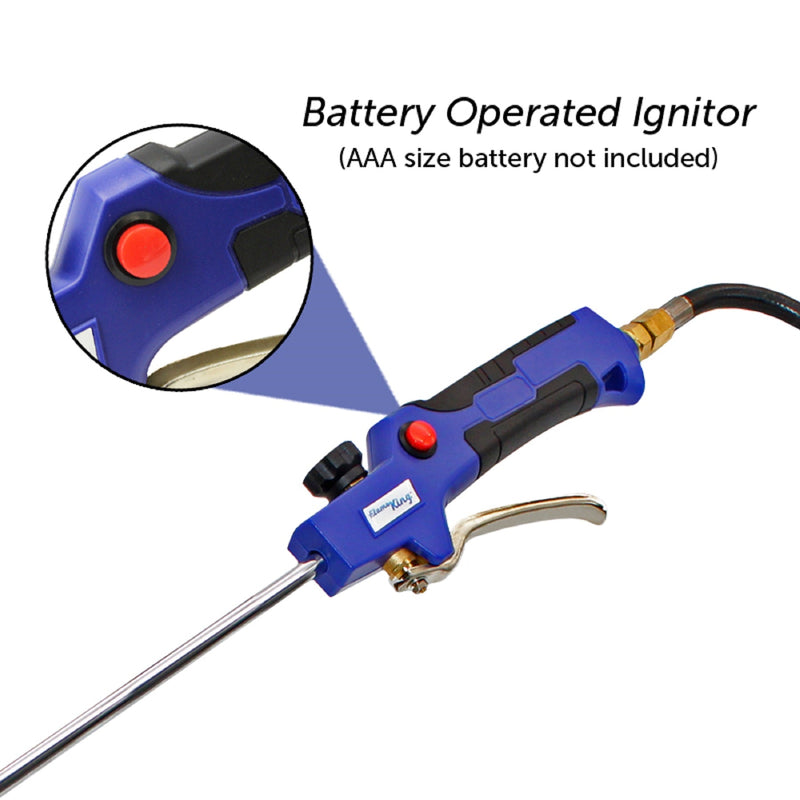 Load image into Gallery viewer, Flame King Propane Weed Burner Torch 340,000 BTU with Battery Operated Igniter
