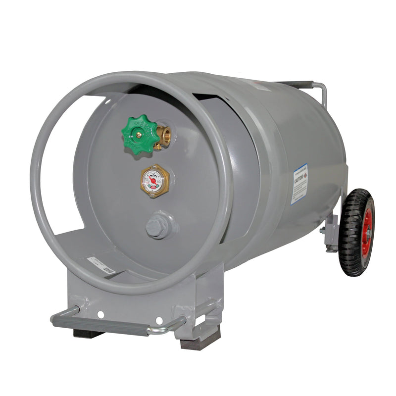 Load image into Gallery viewer, Flame King 60lb Horizontal &amp; Vertical Propane Cylinder Gauge POL &amp; Wheels
