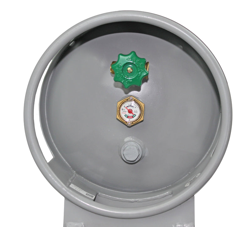 Load image into Gallery viewer, Flame King 60lb Horizontal &amp; Vertical Propane Cylinder Gauge POL &amp; Wheels

