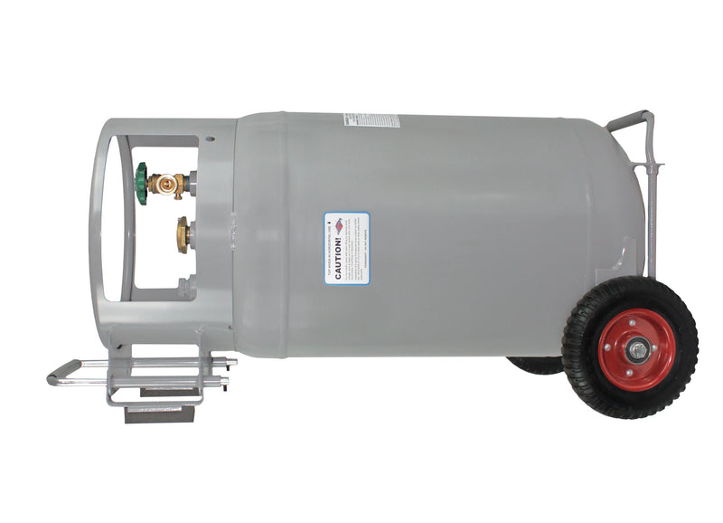Load image into Gallery viewer, Flame King 60lb Horizontal &amp; Vertical Propane Cylinder Gauge POL &amp; Wheels
