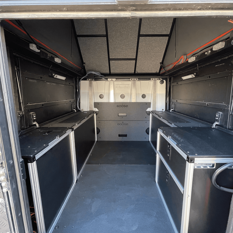 Load image into Gallery viewer, Alu-Cab Alu-Cabin Canopy Camper - Chevrolet Silverado 1500 / GMC Sierra 1500 2019-Present 4th Gen. - Rear Utility Module
