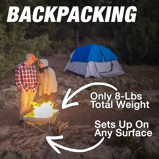 Fireside Outdoor Pop-Up Fire Pit & Heat Shield Bundle