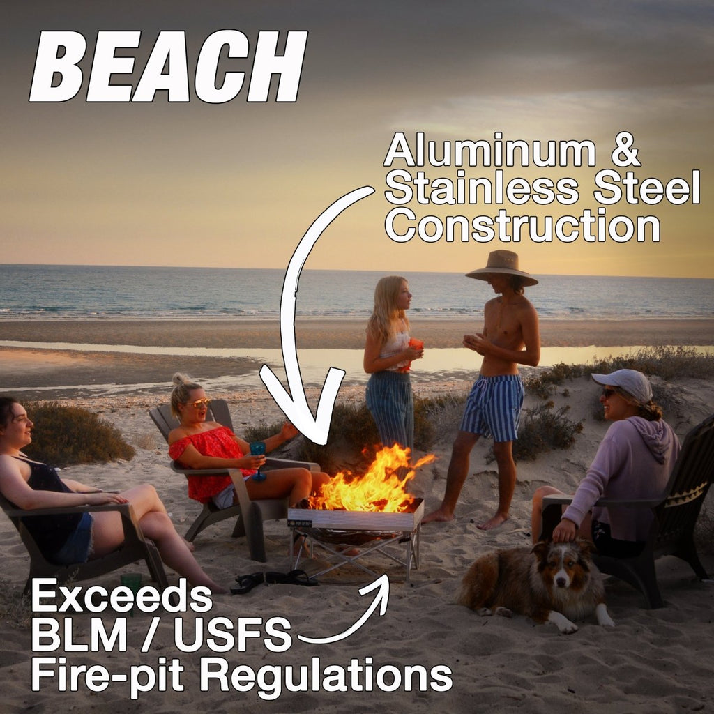Fireside Outdoor Pop - Up Fire Pit & Heat Shield Bundle - Trail and Timber Co