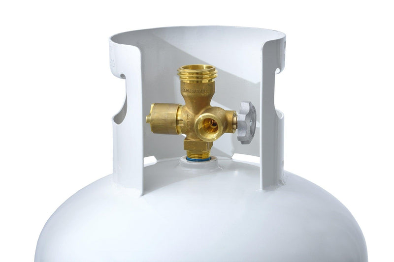 Load image into Gallery viewer, Flame King 100LB Multi-Valve Propane Tank High Capacity Filler
