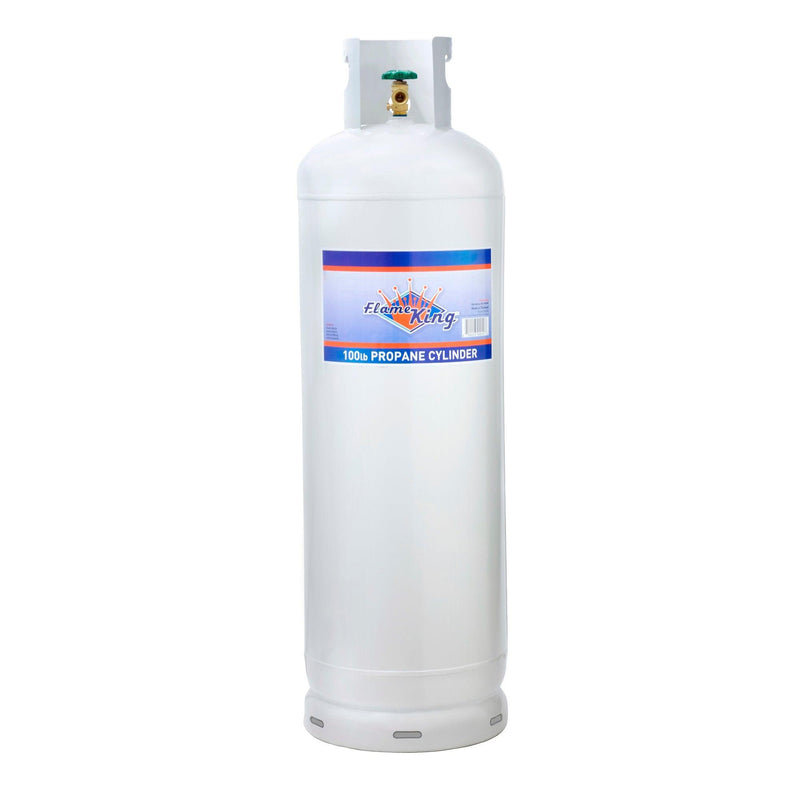 Load image into Gallery viewer, Flame King 100lb Empty Propane Tank LP Cylinder with POL Valve
