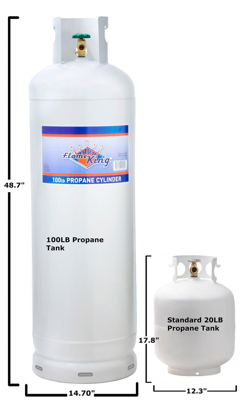 Load image into Gallery viewer, Flame King 100lb Empty Propane Tank LP Cylinder with POL Valve
