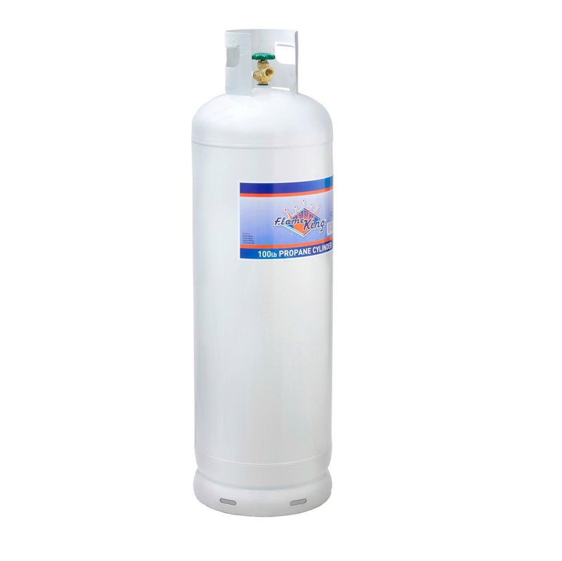 Load image into Gallery viewer, Flame King 100lb Empty Propane Tank LP Cylinder with POL Valve
