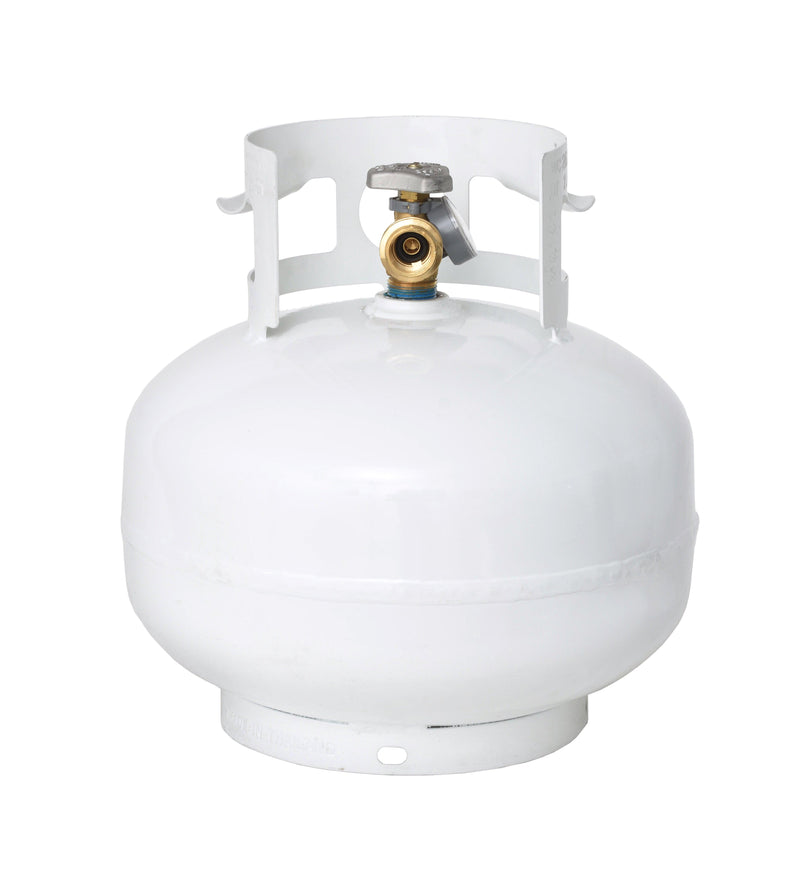 Load image into Gallery viewer, Flame King 11lb Propane Tank Cylinder Squatty with Gauge and Type 1 OPD Valve
