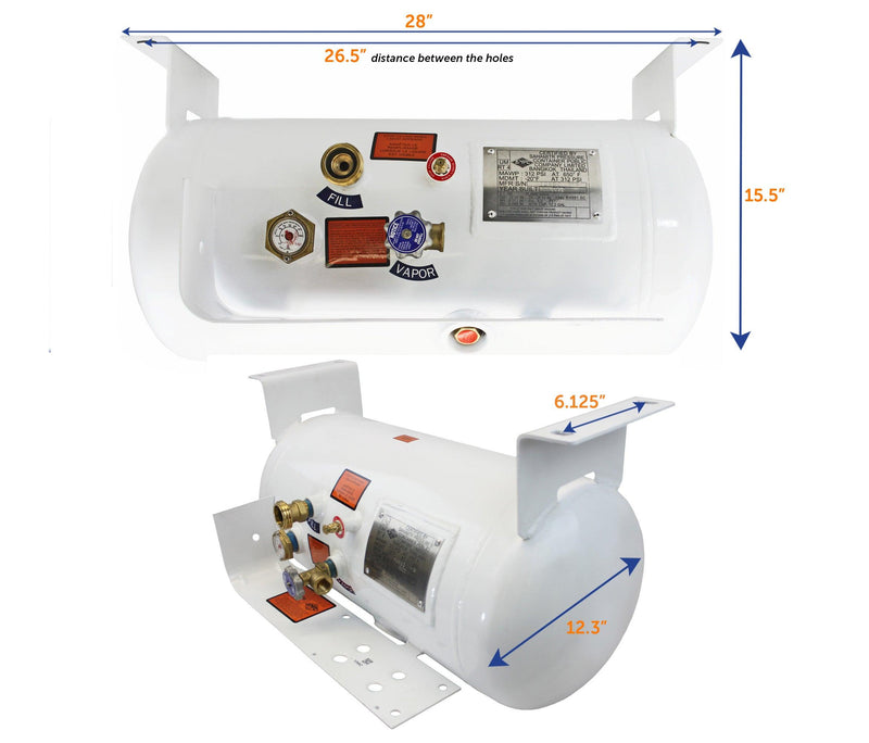 Load image into Gallery viewer, Flame King 12.2 Gal ASME RV Trailer Propane Cylinder Tank
