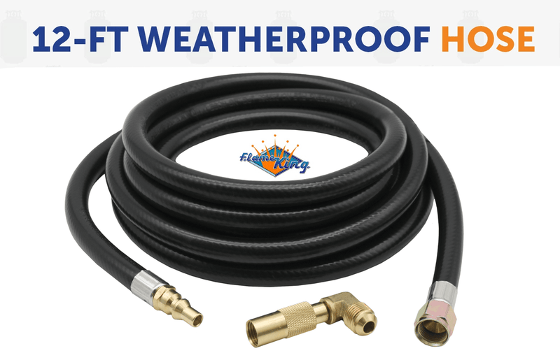 Load image into Gallery viewer, Flame King 12ft RV Quick Connect Hose Adapter for 17″ or 22&#39;&#39; Griddle

