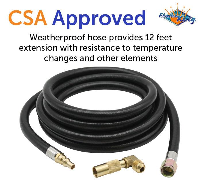 Load image into Gallery viewer, Flame King 12ft RV Quick Connect Hose Adapter for 17″ or 22&#39;&#39; Griddle
