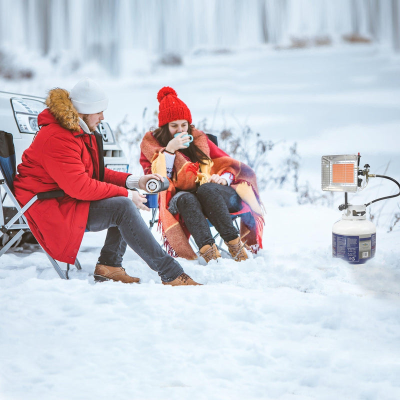 Load image into Gallery viewer, Flame King 13,000 BTU Outdoor Portable Propane Tank Top Heater Igniter
