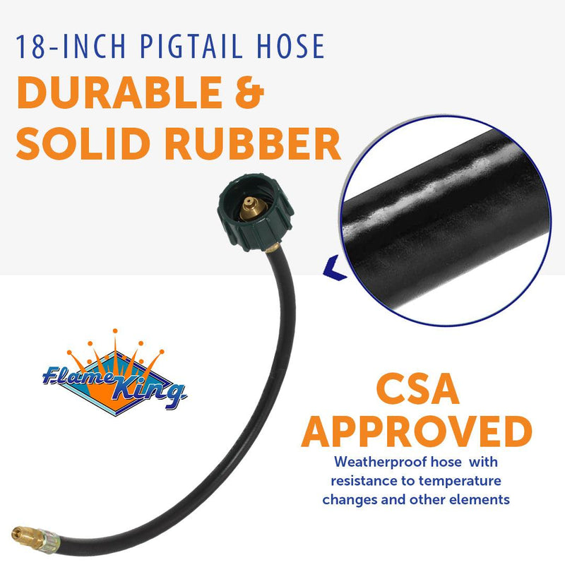 Load image into Gallery viewer, Flame King 18 Inch RV Or Trailer Propane Tank Pigtail Hose Connector

