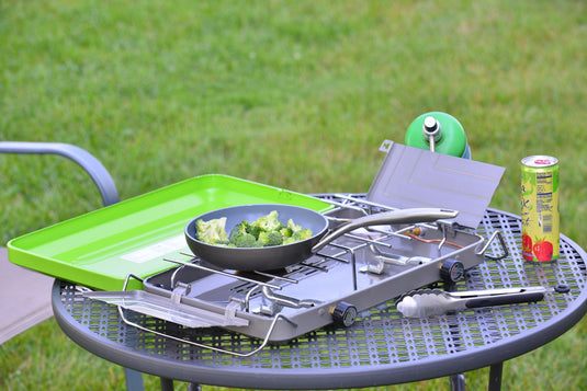 Flame King 2 Burner Portable Propane Gas Camping Stove Grill