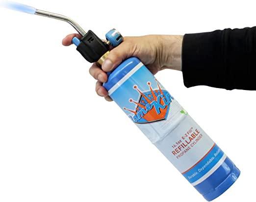 Load image into Gallery viewer, Flame King 2 Pack Eco Friendly Sustainable 1lb Refillable Propane Tank Welding LP Cylinder 14.1
