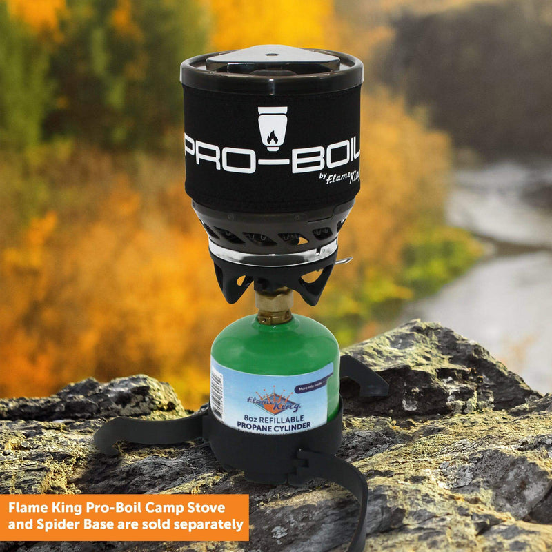 Load image into Gallery viewer, Flame King 2 Packs Eco Friendly Sustainable 8oz 1/2lb Refillable Propane Tank LP Cylinder
