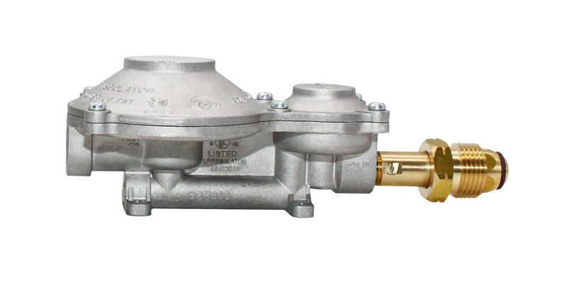 Load image into Gallery viewer, Flame King 2-Stage 300,000 BTU Propane LP Horizontal Super Compact Regulator

