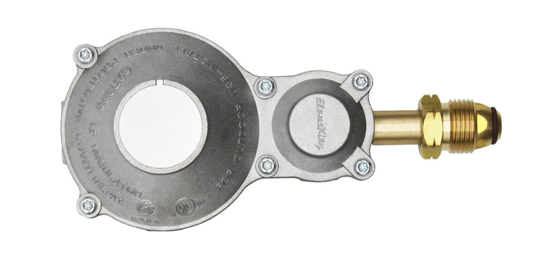 Load image into Gallery viewer, Flame King 2-Stage 300,000 BTU Propane LP Horizontal Super Compact Regulator
