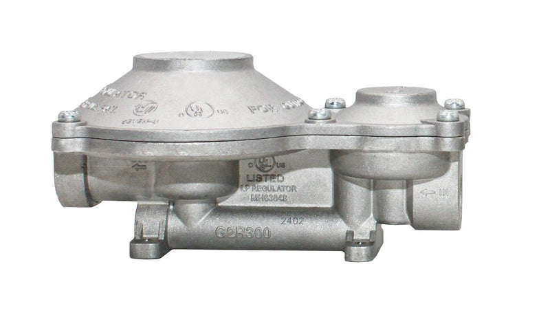 Load image into Gallery viewer, Flame King 2-Stage 300,000 BTU Propane LP Vertical Super Compact Regulator
