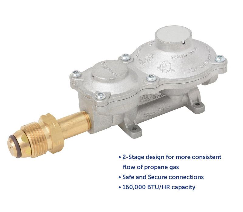 Load image into Gallery viewer, Flame King 2-Stage LP Propane Gas Regulator with POL
