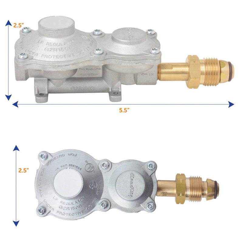 Load image into Gallery viewer, Flame King 2-Stage LP Propane Gas Regulator with POL
