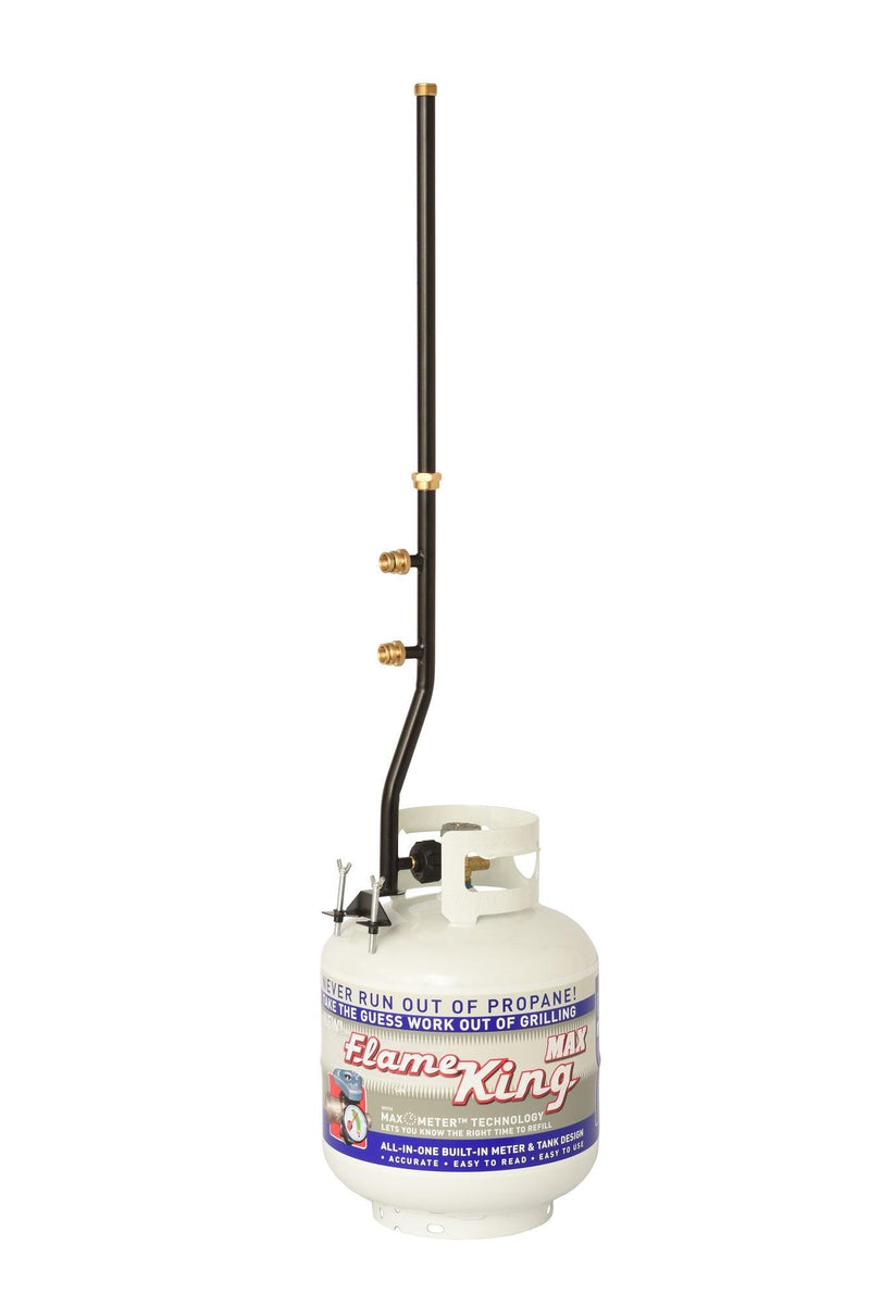 Load image into Gallery viewer, Flame King 3 Outlets Adapter 20 to 1LB Propane Tank Distribution Post Pole Tree Stem Stand

