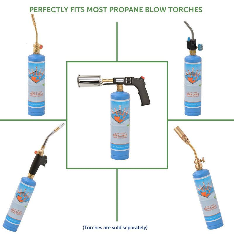 Load image into Gallery viewer, Flame King 3 Pack Eco Friendly Sustainable 1lb Refillable Propane Tank Welding LP Cylinder 14.1
